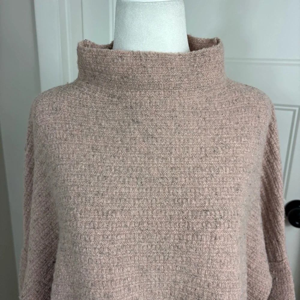 Free People Arctic Fox Wool Blend Zip‎ Back Sweater XS Boho Lagenlook Soft Girl